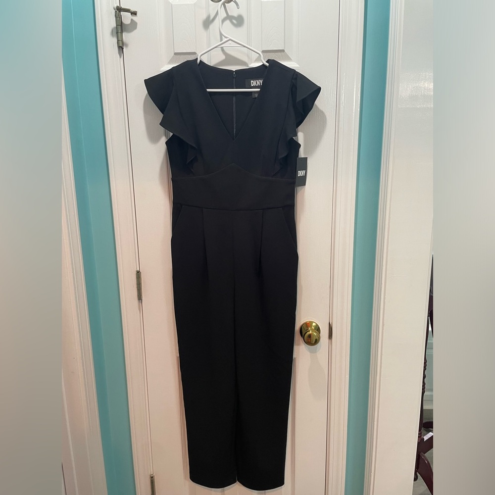 NWT DKNY V-neck Pantsuit - Picture 2 of 7